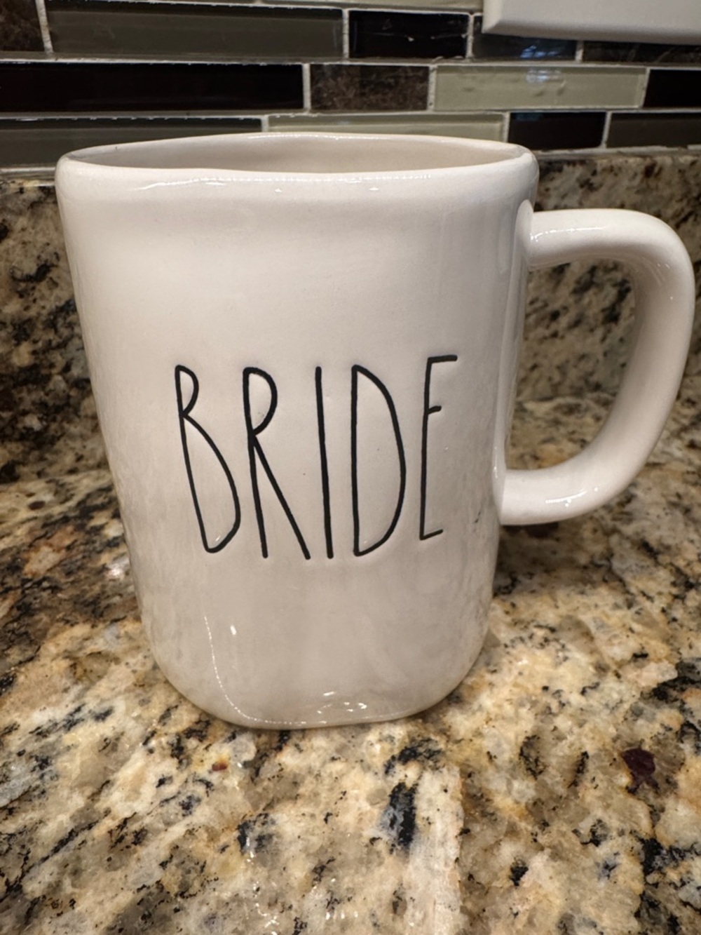 Rae Dunn White Ceramic 'BRIDE' Mug